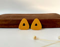 Echo – Saffron | Textured Triangle Studs