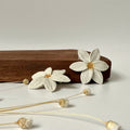 Ivory Bloom | Floral Stud Earrings
